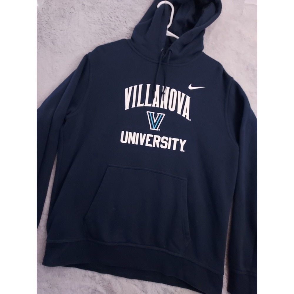 Villanova University Hoodie Mens Extra Large Nike Spellout Fleece Navy Blue NCAA